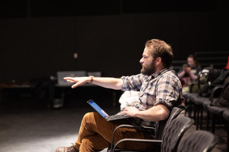 Person in sitting in theater